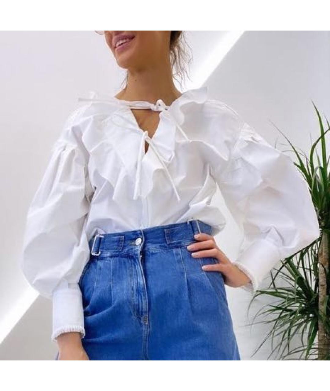 MSGM Белая хлопковая блузы, фото 6