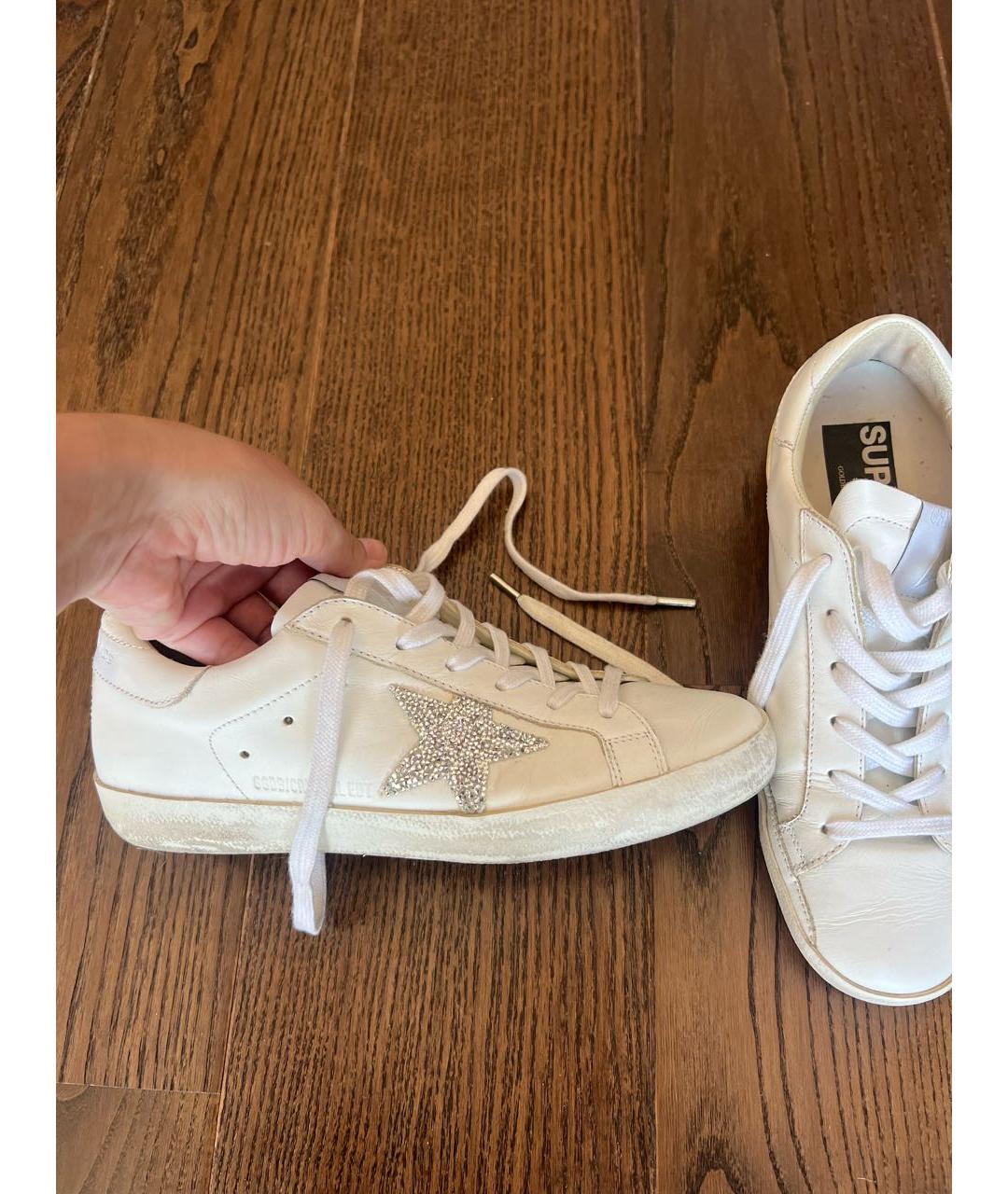 GOLDEN GOOSE DELUXE BRAND Белые кожаные кроссовки, фото 5