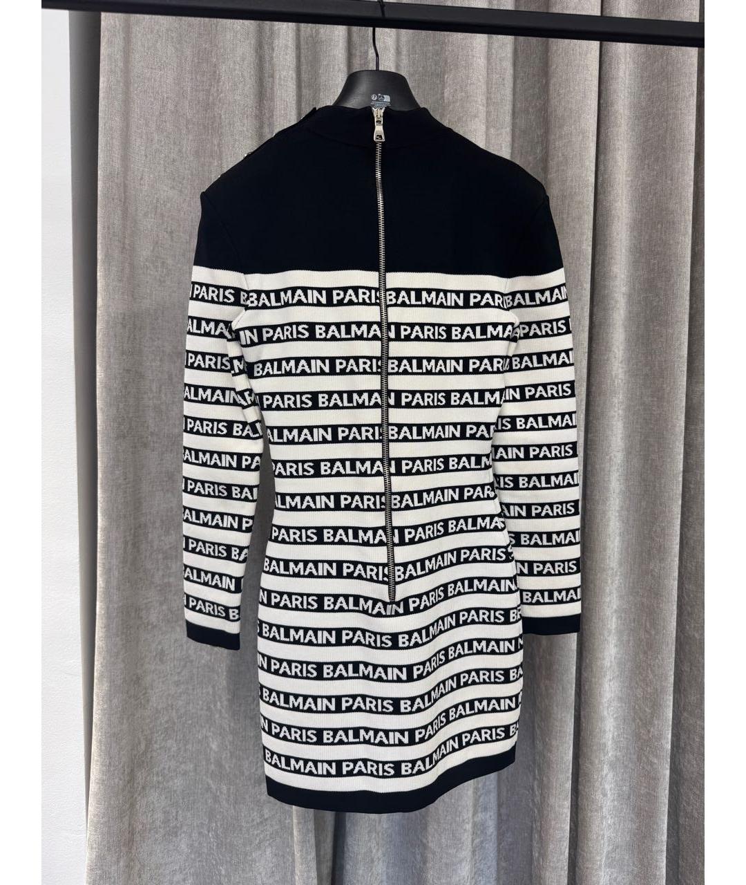 BALMAIN Черное полиамидовое коктейльное платье, фото 2