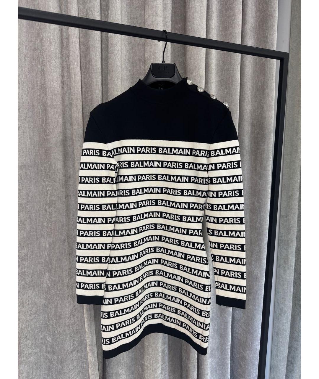 BALMAIN Черное полиамидовое коктейльное платье, фото 5