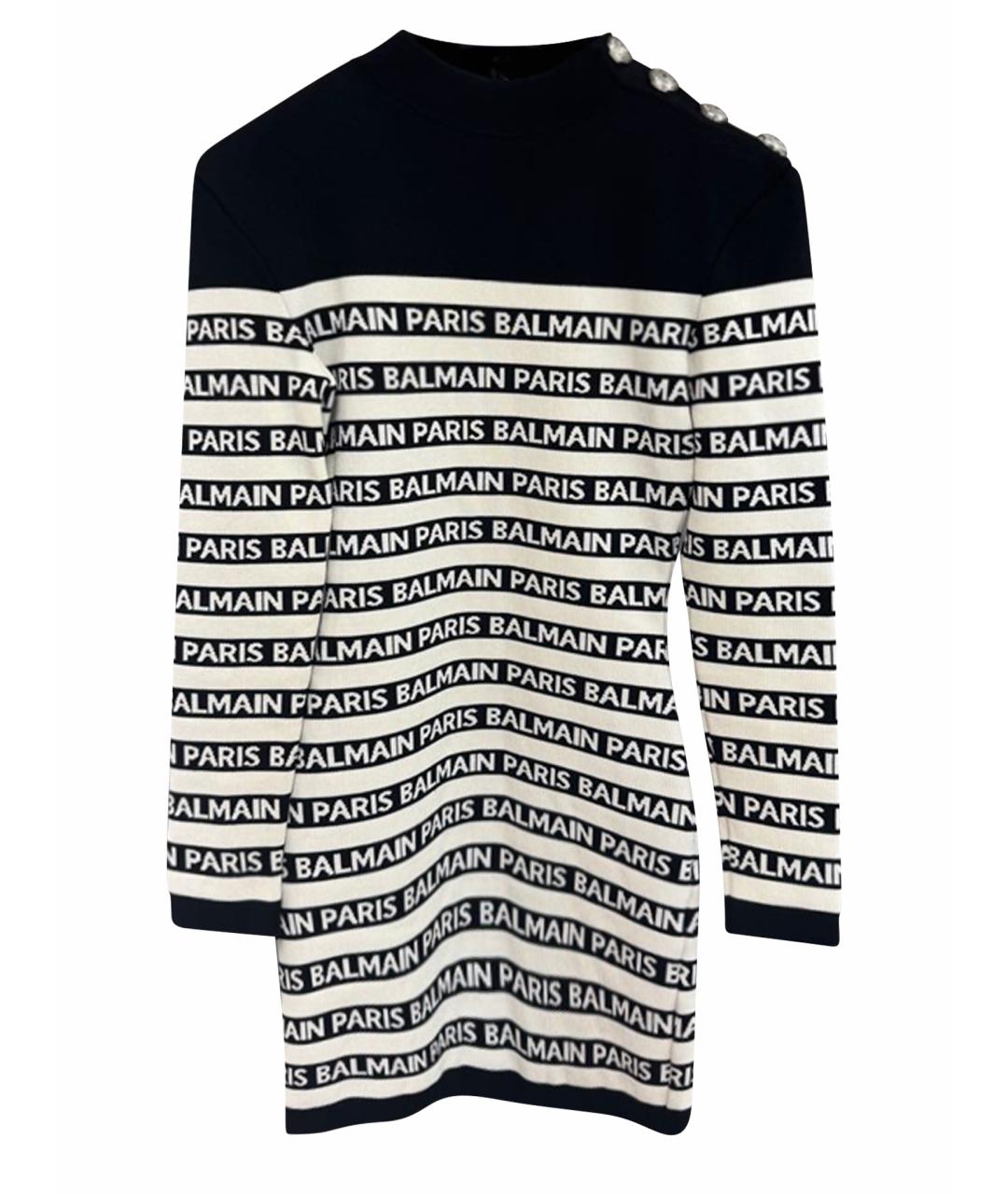 BALMAIN Черное полиамидовое коктейльное платье, фото 1