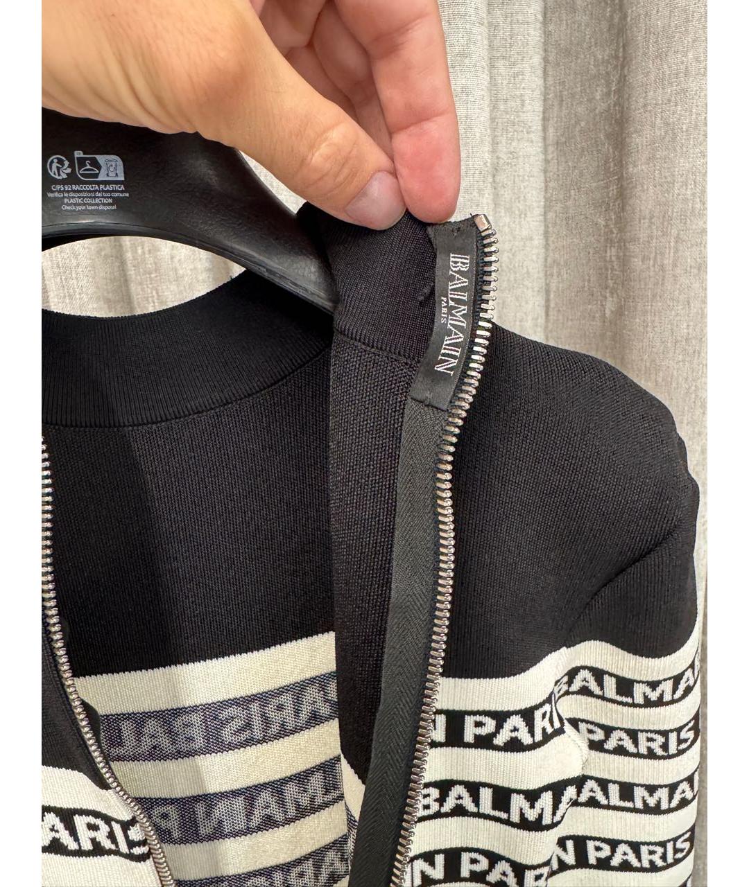 BALMAIN Черное полиамидовое коктейльное платье, фото 3
