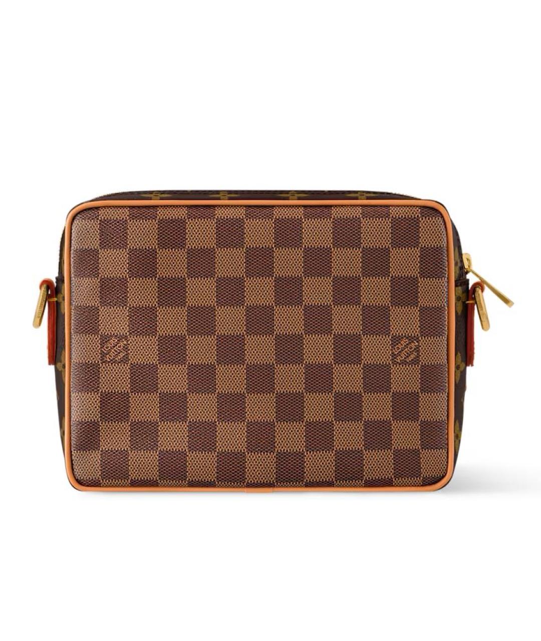 LOUIS VUITTON Коричневая кожаная сумка на плечо, фото 4