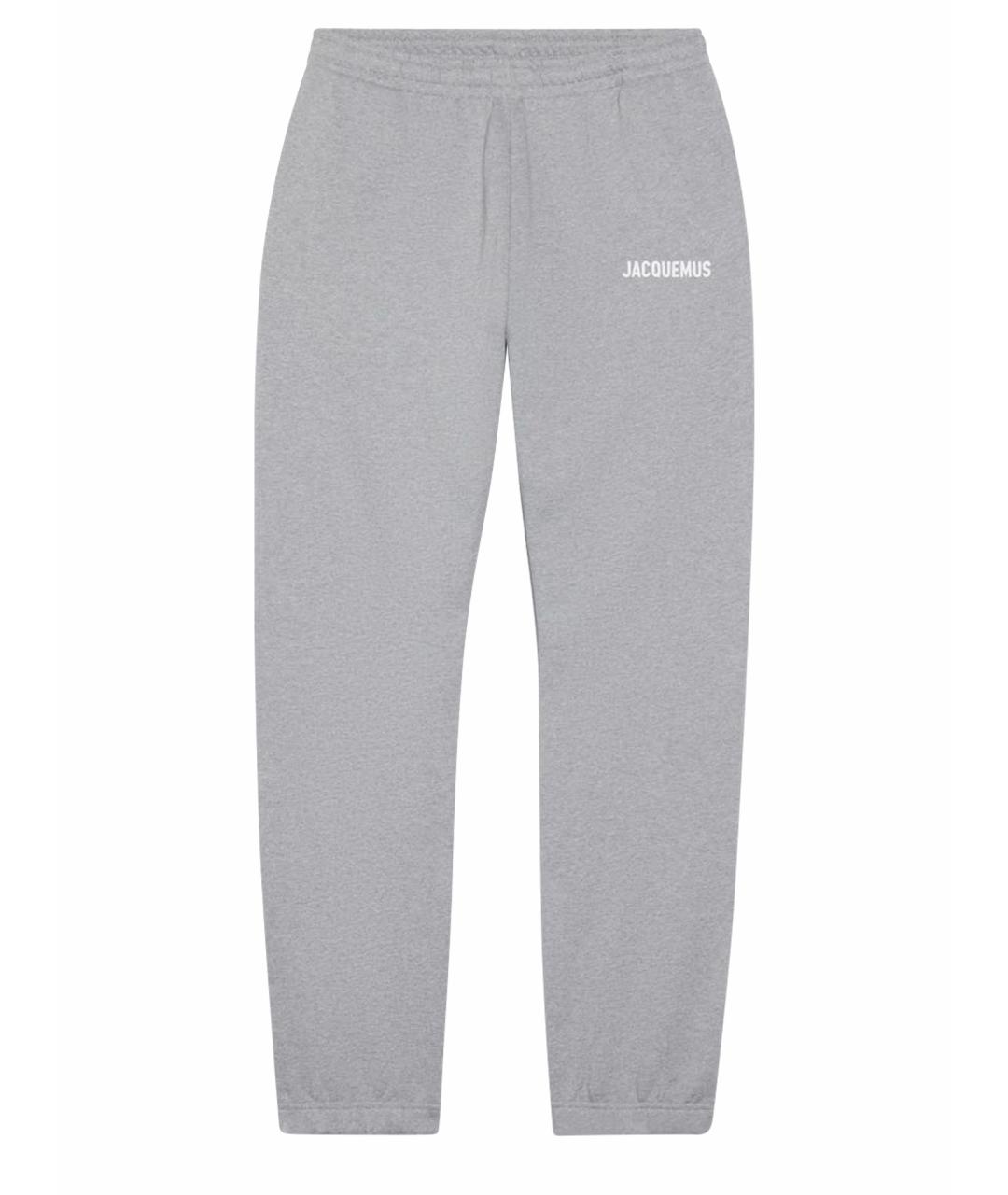 JACQUEMUS Серые хлопковые повседневные брюки, фото 1