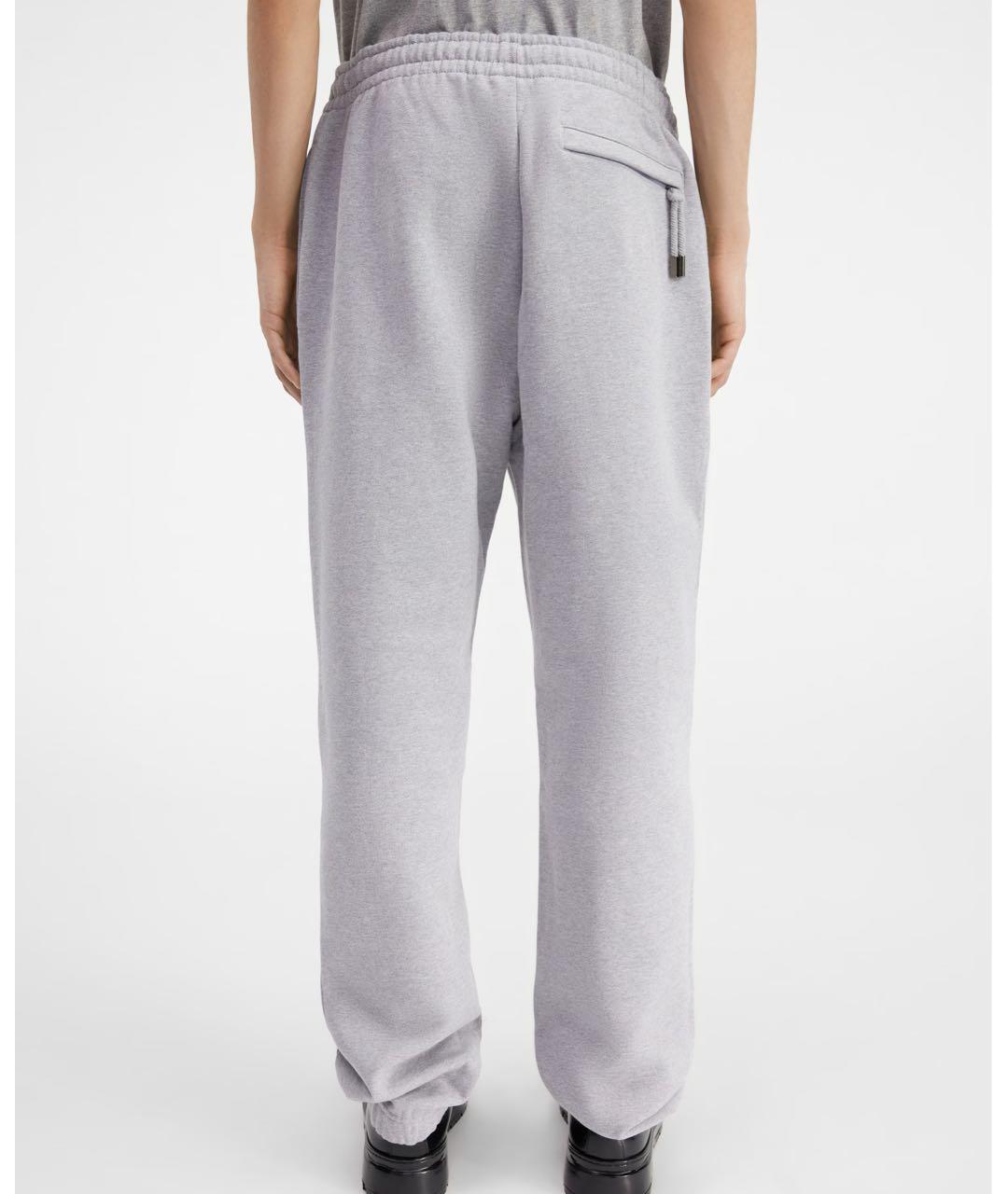 JACQUEMUS Серые хлопковые повседневные брюки, фото 2