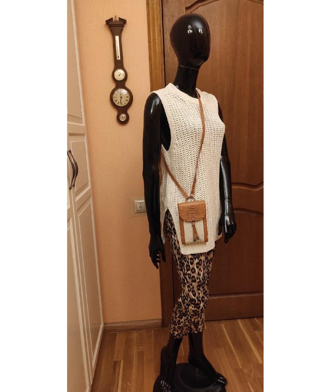MOSCHINO Мульти хлопко-эластановые брюки узкие, фото 6