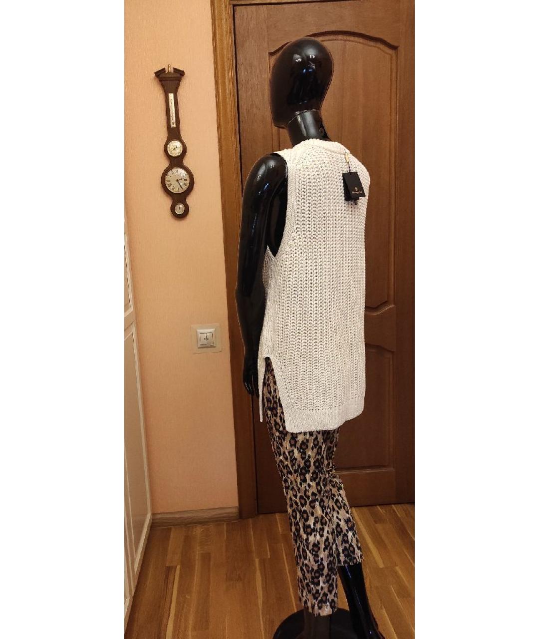 MOSCHINO Мульти хлопко-эластановые брюки узкие, фото 7