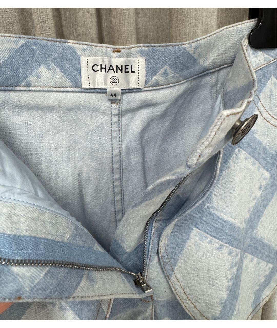 CHANEL Голубые хлопковые шорты, фото 3