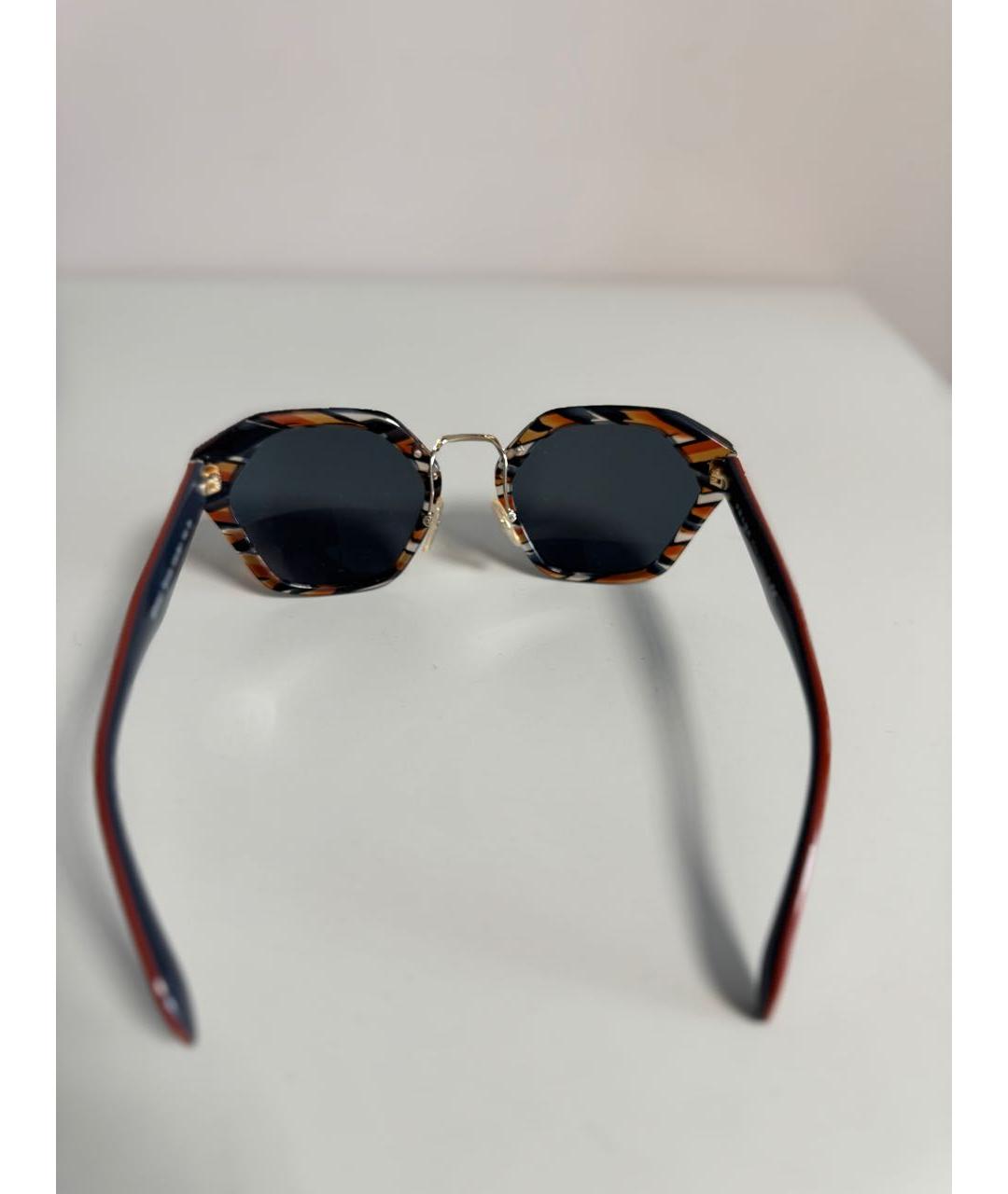 PRADA Коричневые пластиковые солнцезащитные очки, фото 4