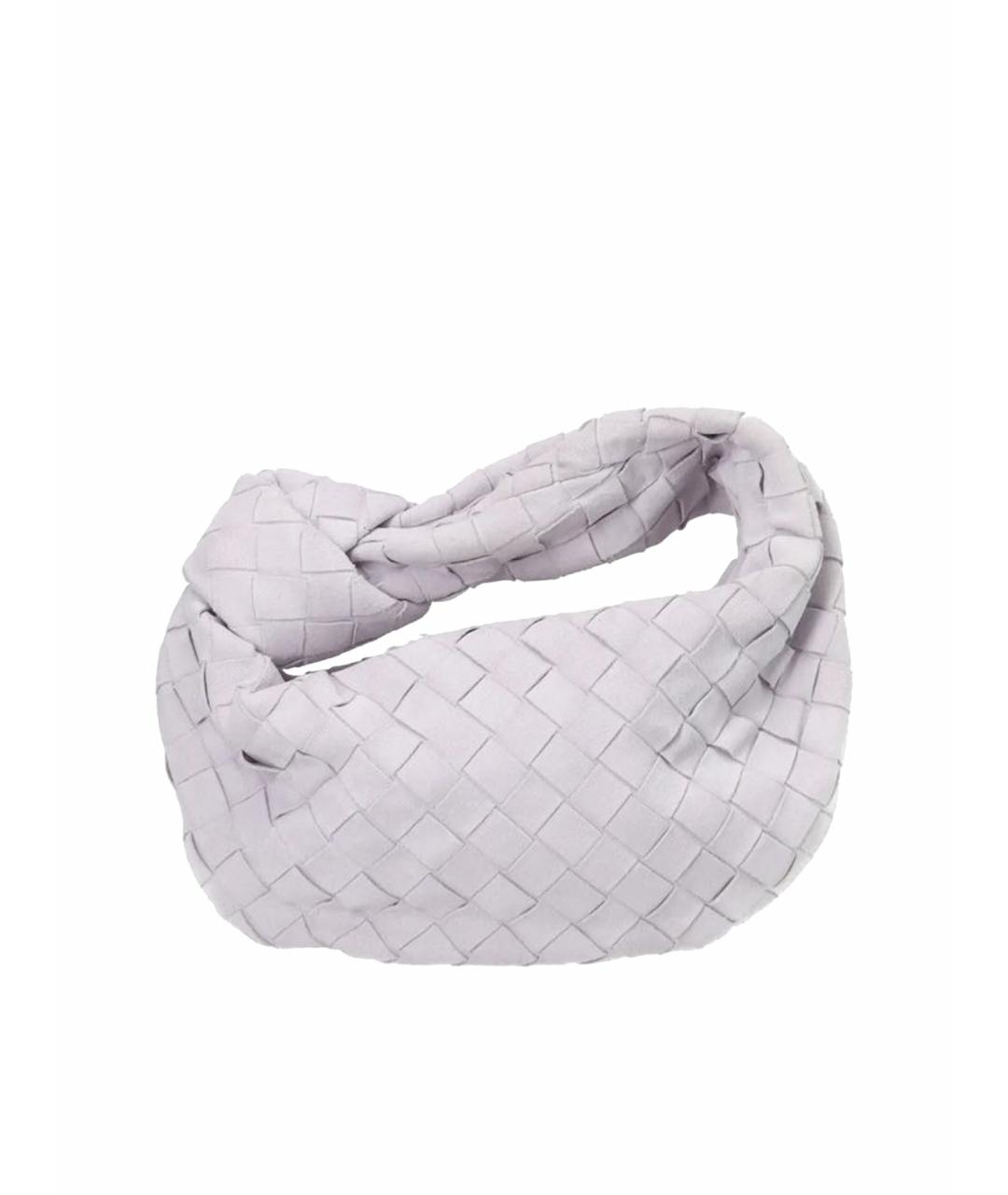 BOTTEGA VENETA Фиолетовая замшевая сумка с короткими ручками, фото 1