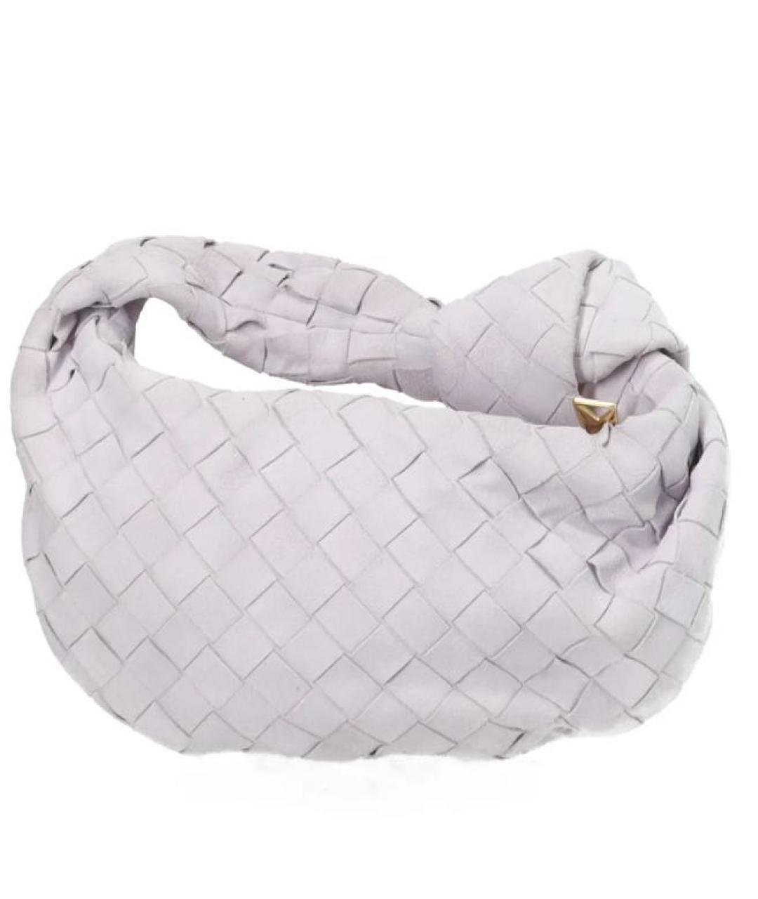 BOTTEGA VENETA Фиолетовая замшевая сумка с короткими ручками, фото 3