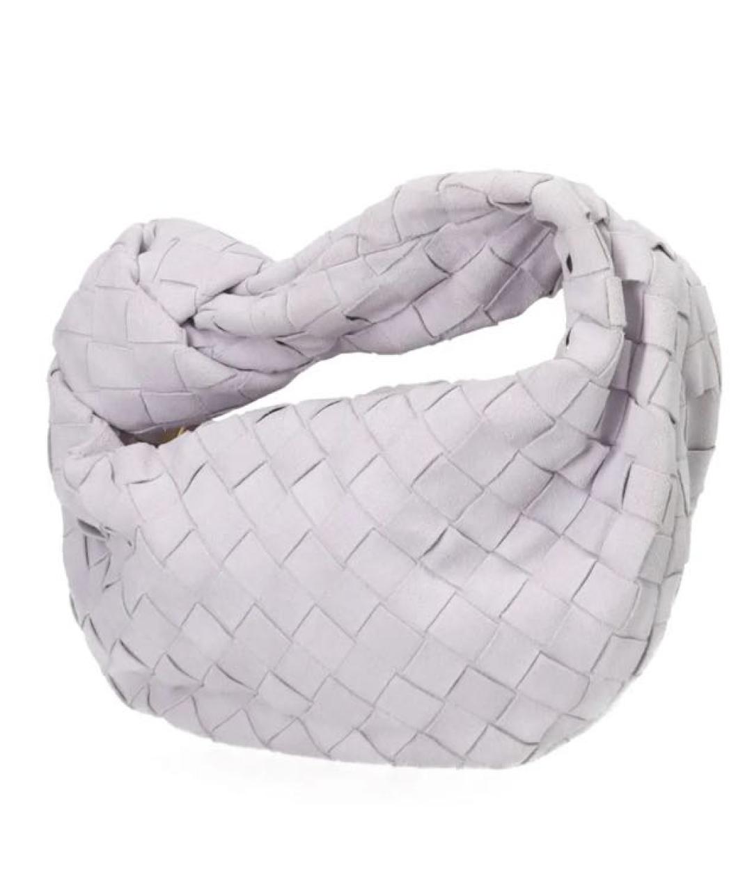 BOTTEGA VENETA Фиолетовая замшевая сумка с короткими ручками, фото 2