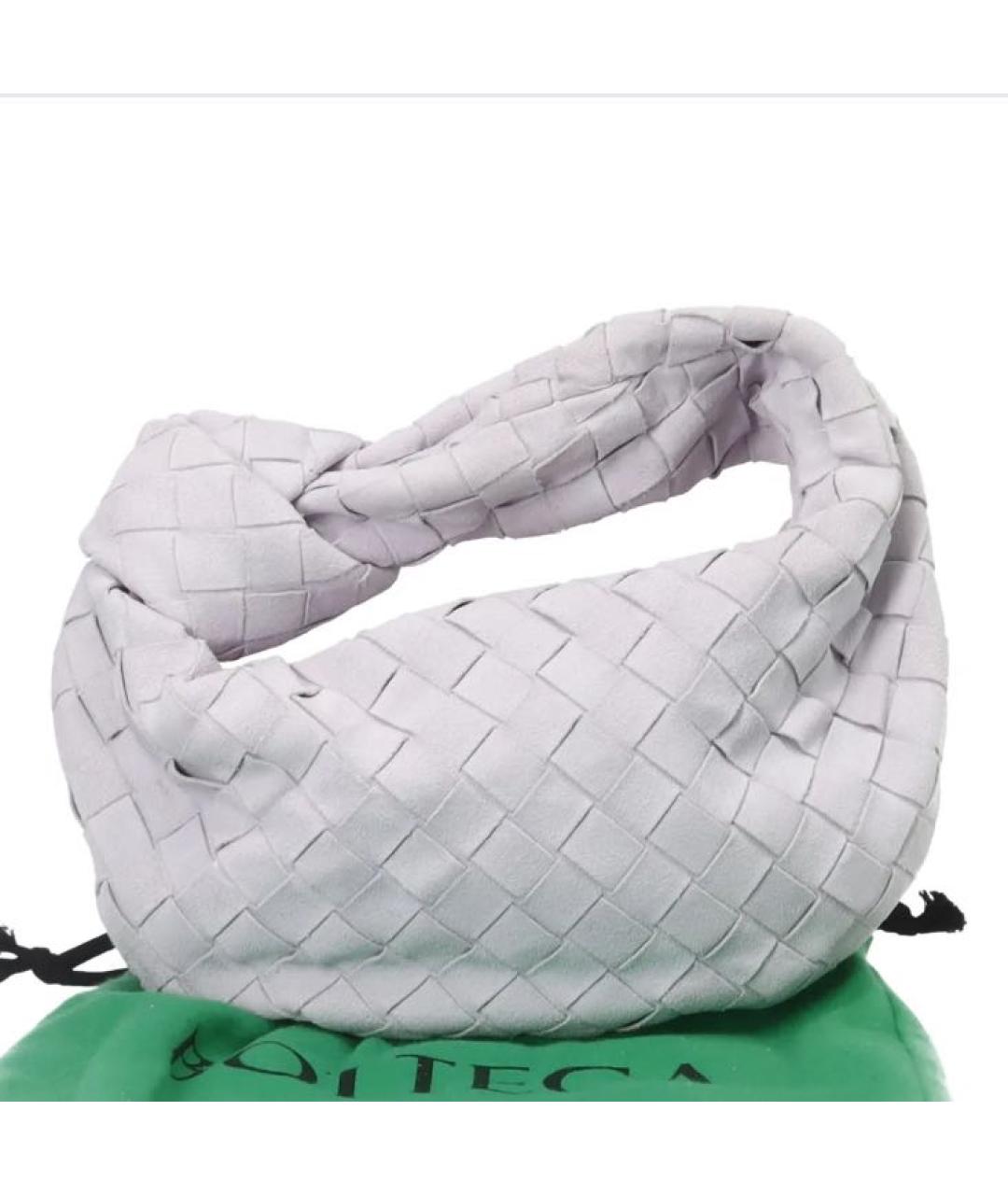 BOTTEGA VENETA Фиолетовая замшевая сумка с короткими ручками, фото 5
