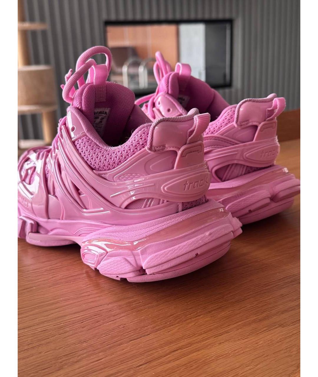 BALENCIAGA Розовые текстильные кроссовки, фото 2