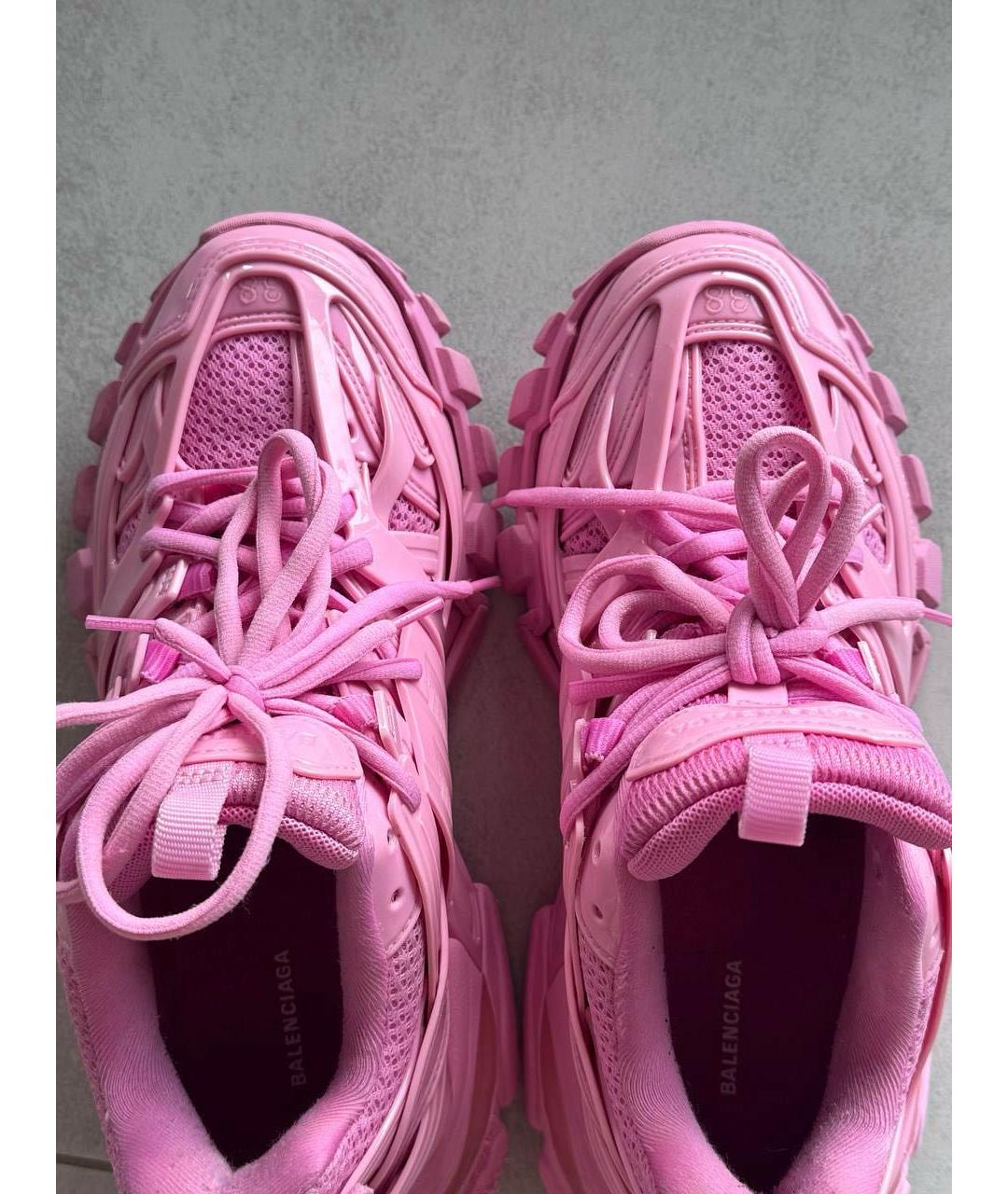 BALENCIAGA Розовые текстильные кроссовки, фото 5