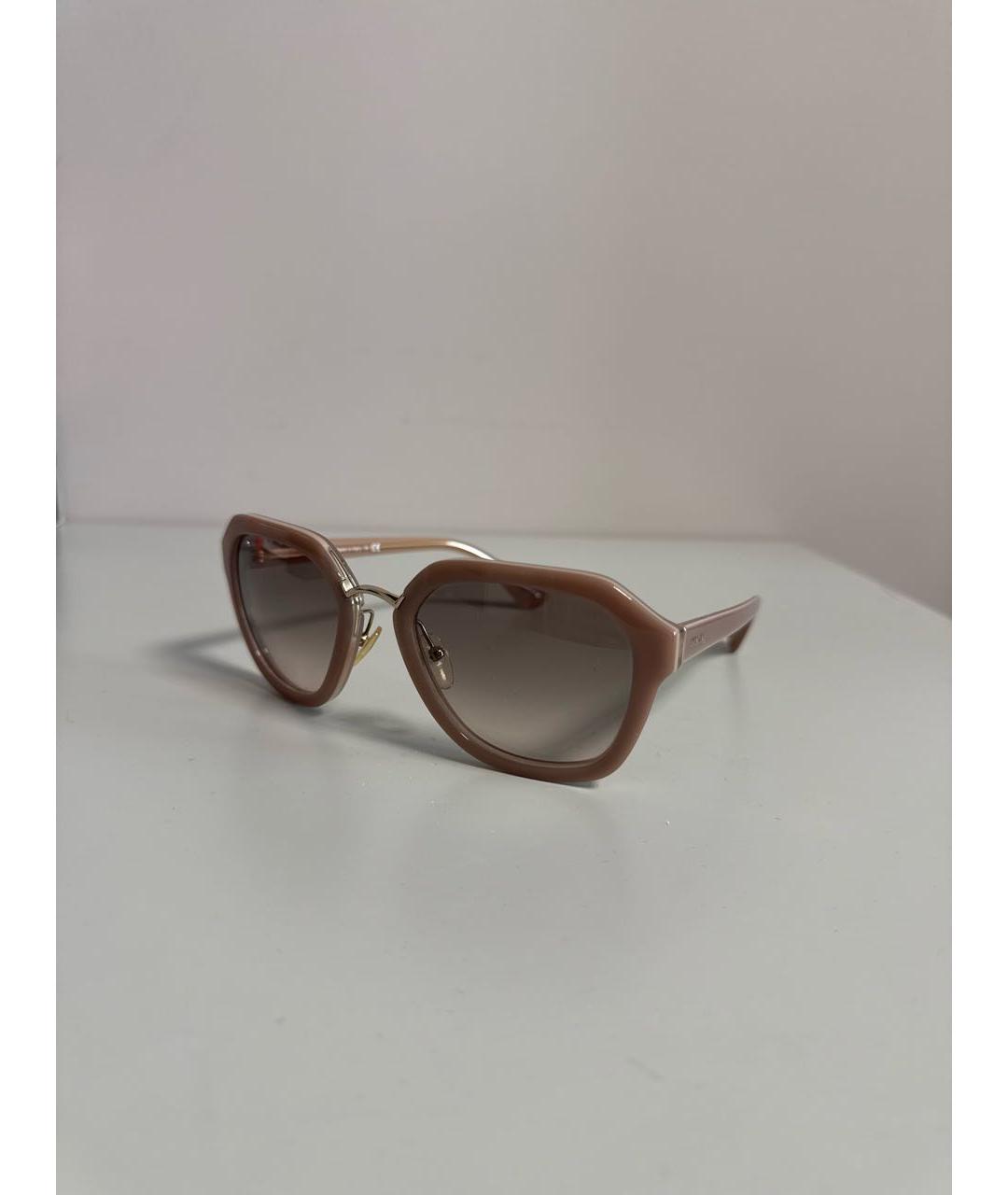 PRADA Розовые пластиковые солнцезащитные очки, фото 4