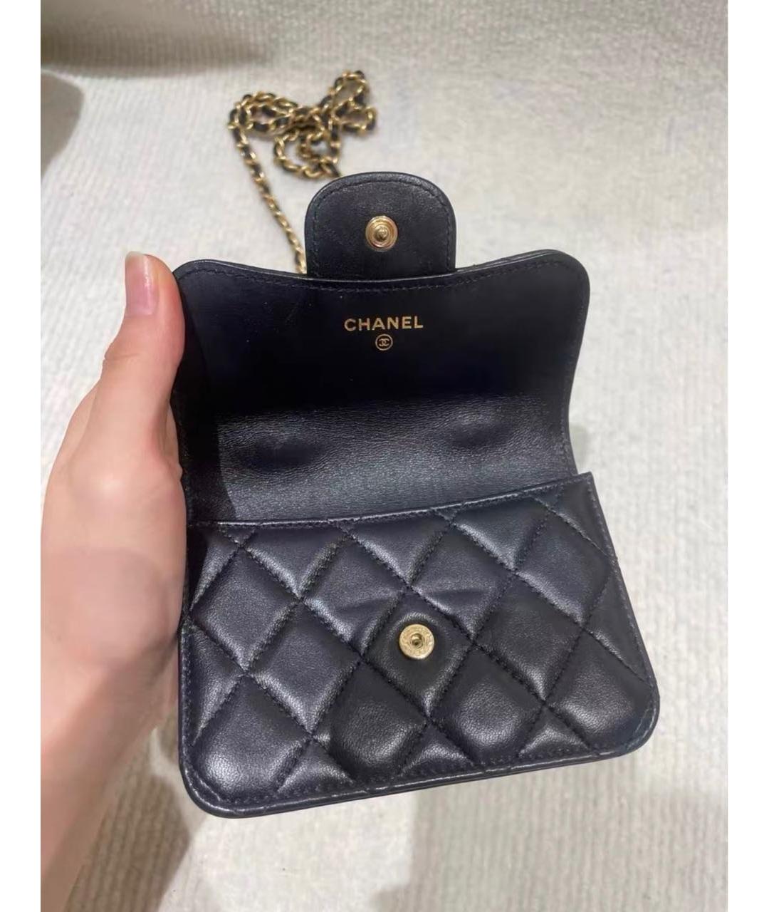 CHANEL Черная кожаная сумка через плечо, фото 4