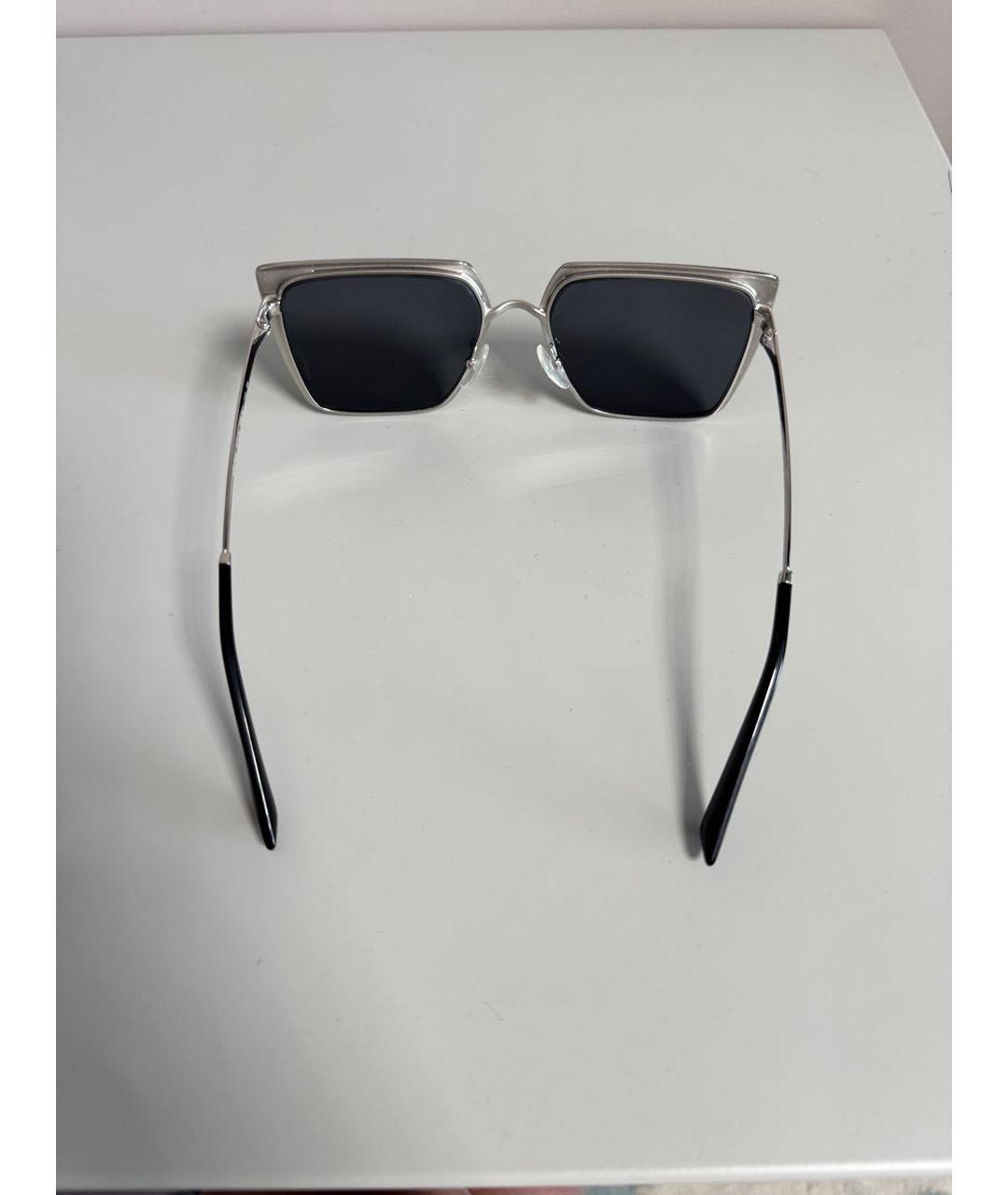PRADA Черные металлические солнцезащитные очки, фото 4