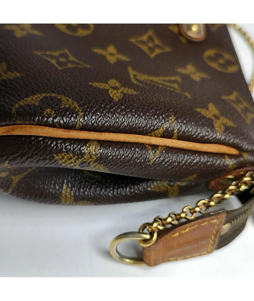 LOUIS VUITTON Коричневая кожаная сумка через плечо, фото 7