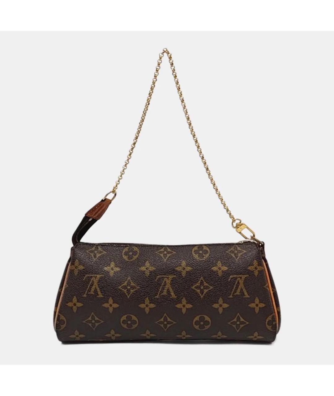 LOUIS VUITTON Коричневая кожаная сумка через плечо, фото 4