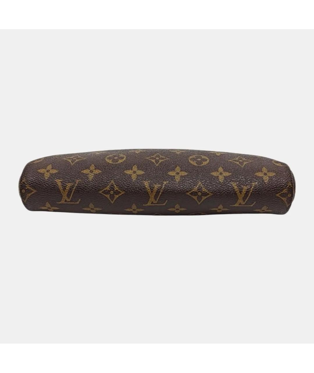 LOUIS VUITTON Коричневая кожаная сумка через плечо, фото 5