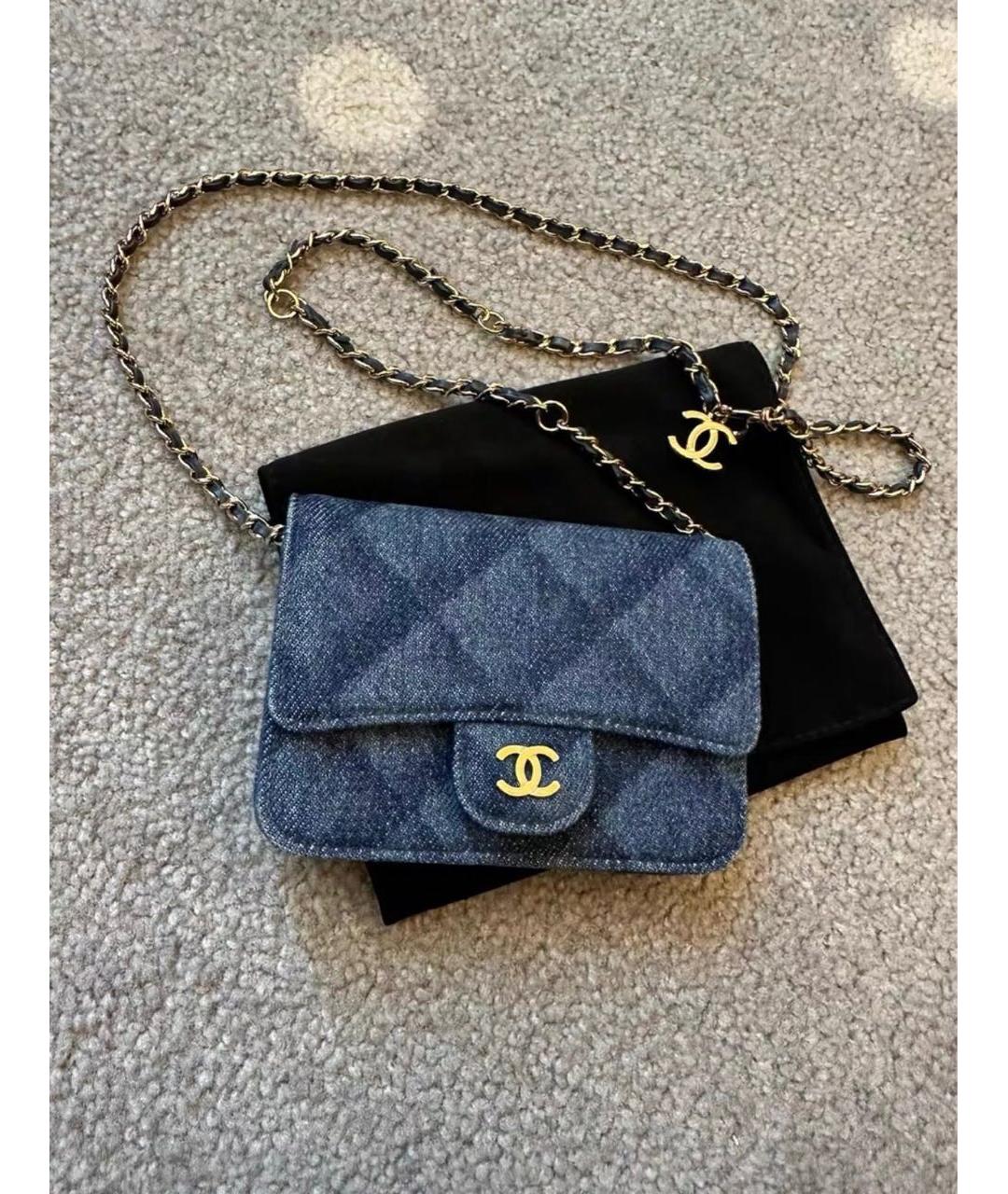 CHANEL Синяя деним поясная сумка, фото 2