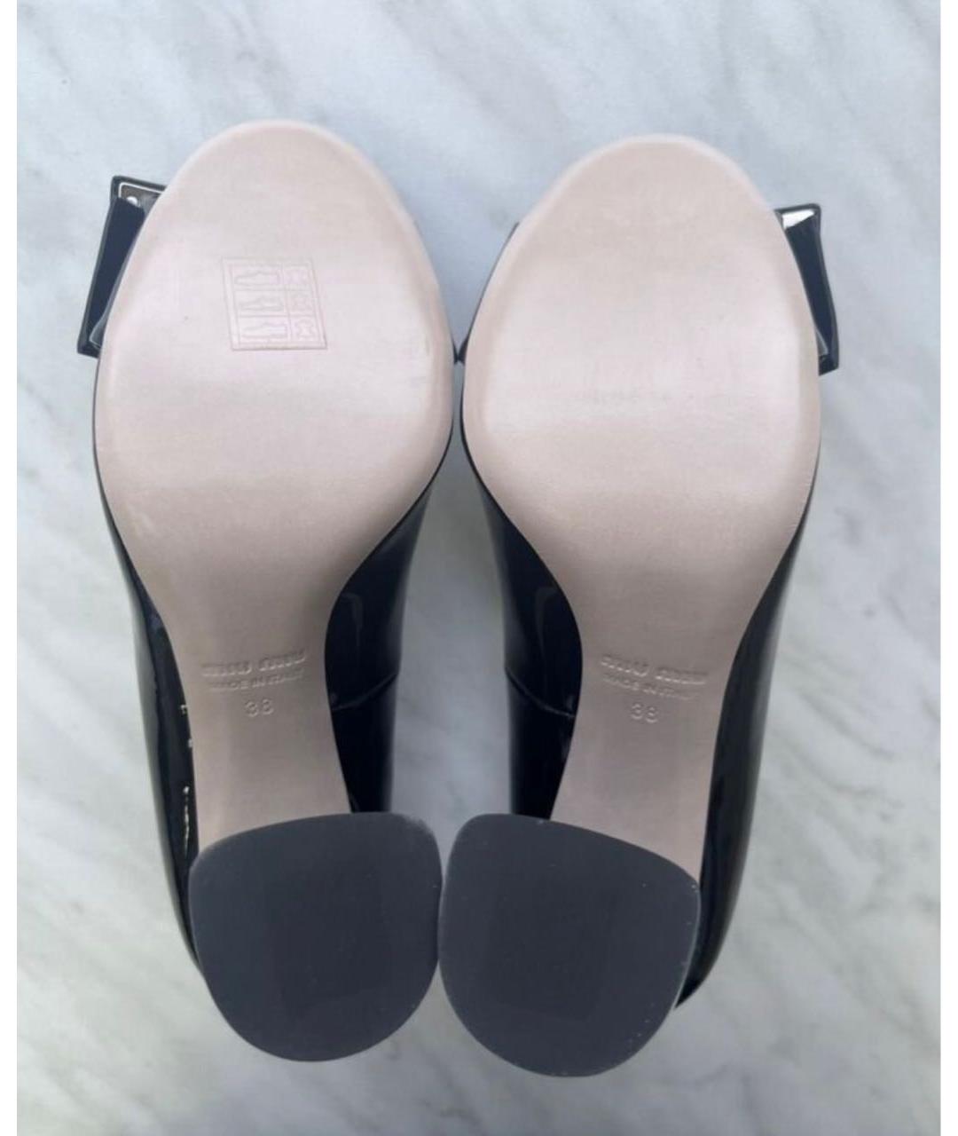 MIU MIU Черные туфли из лакированной кожи, фото 5