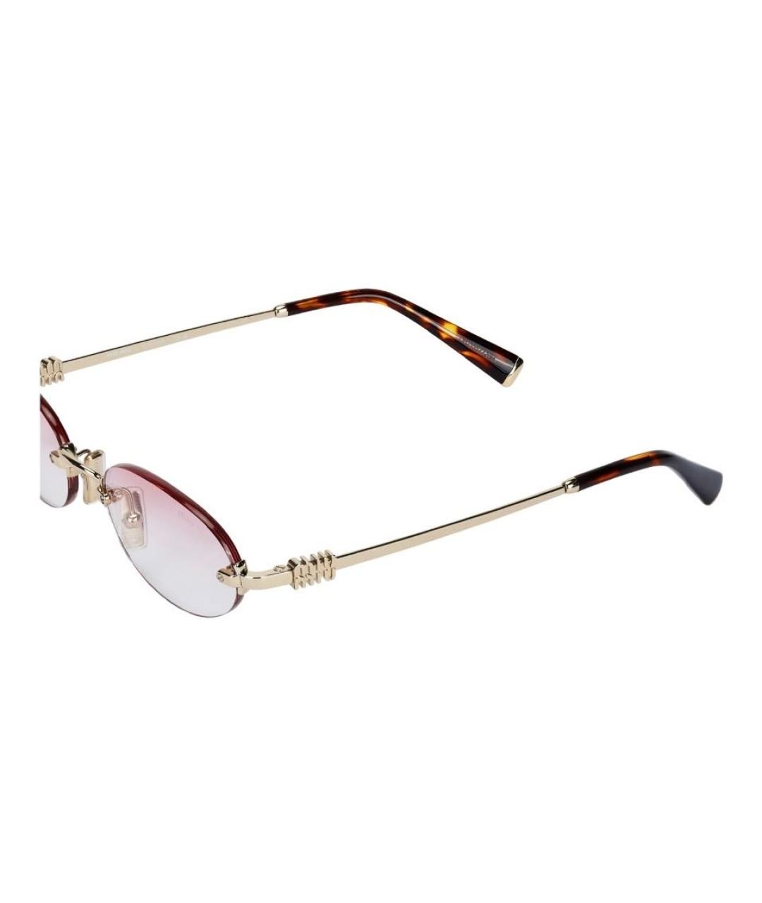 MIU MIU Металлические солнцезащитные очки, фото 4