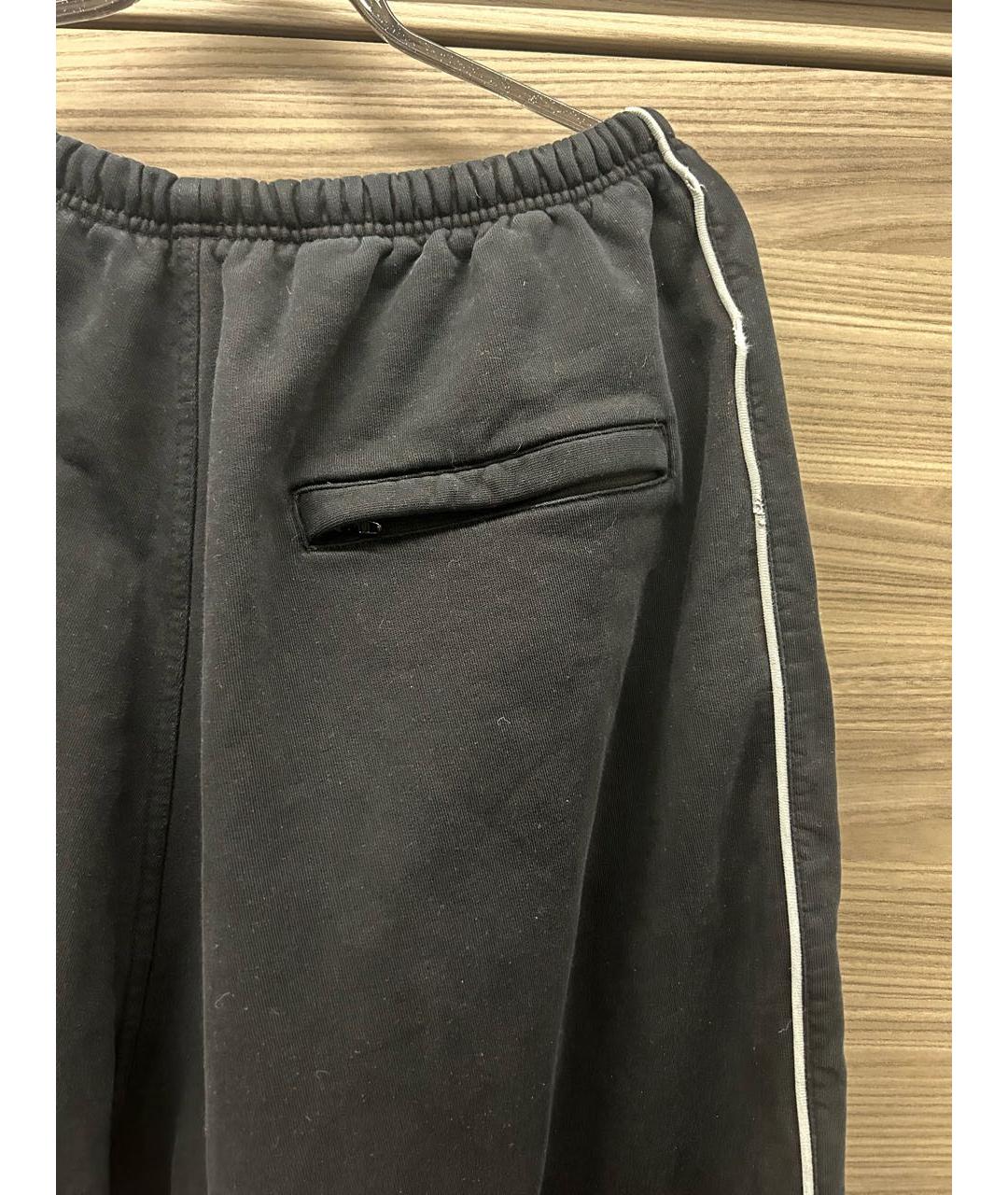 BALENCIAGA Черные хлопковые повседневные брюки, фото 4