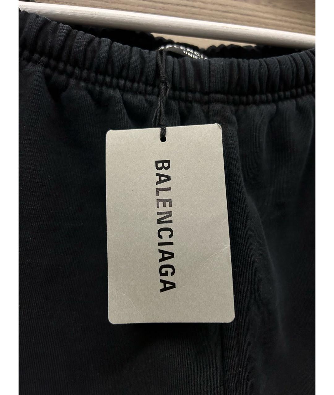 BALENCIAGA Черные хлопковые повседневные брюки, фото 5