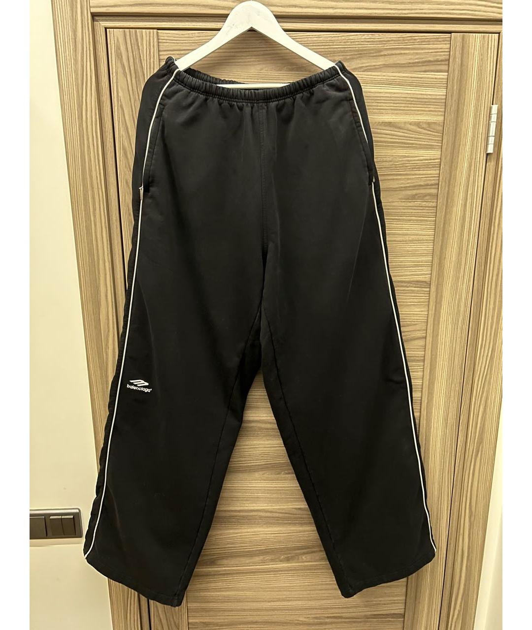 BALENCIAGA Черные хлопковые повседневные брюки, фото 9
