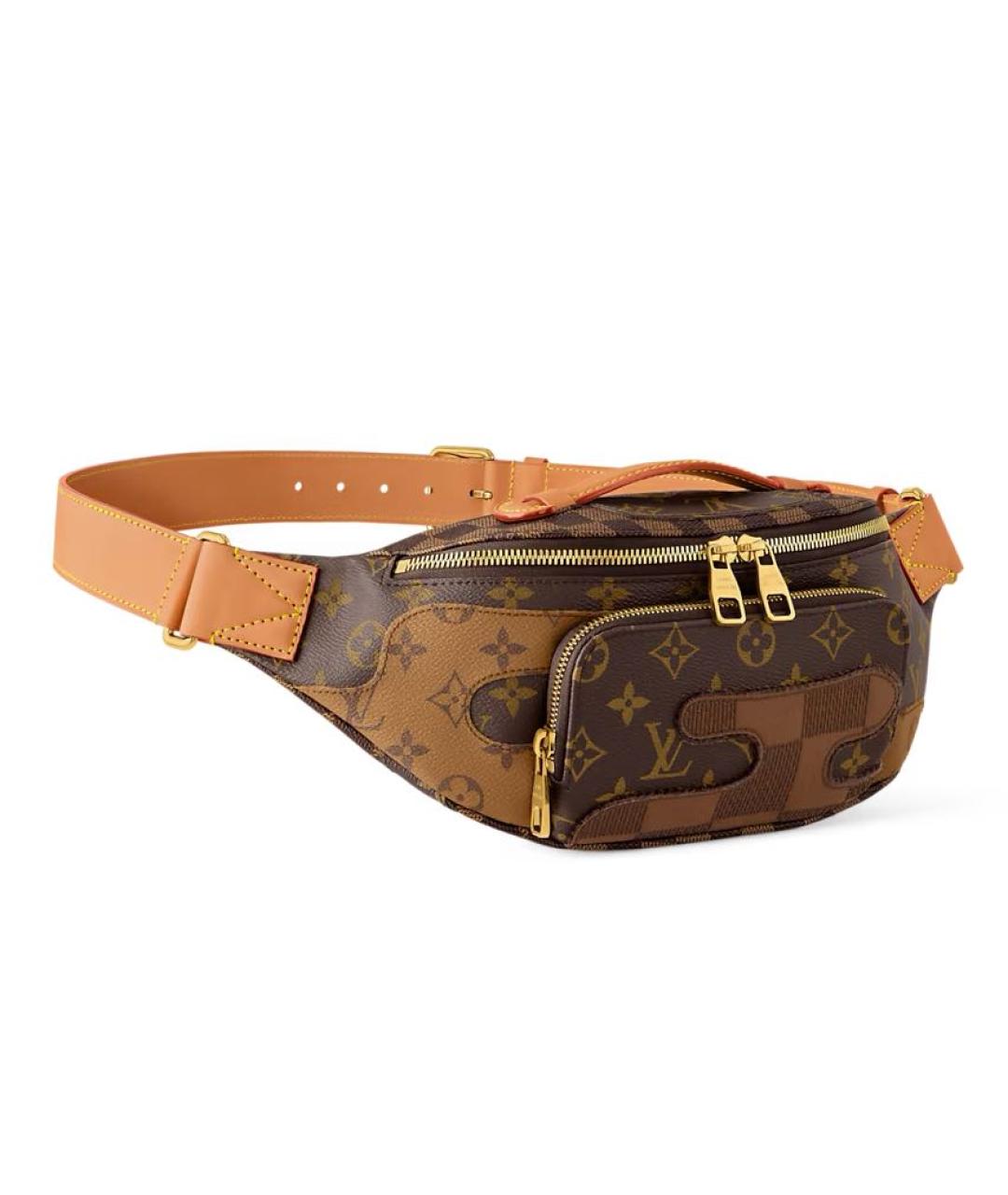 LOUIS VUITTON Коричневая кожаная барсетка, фото 2