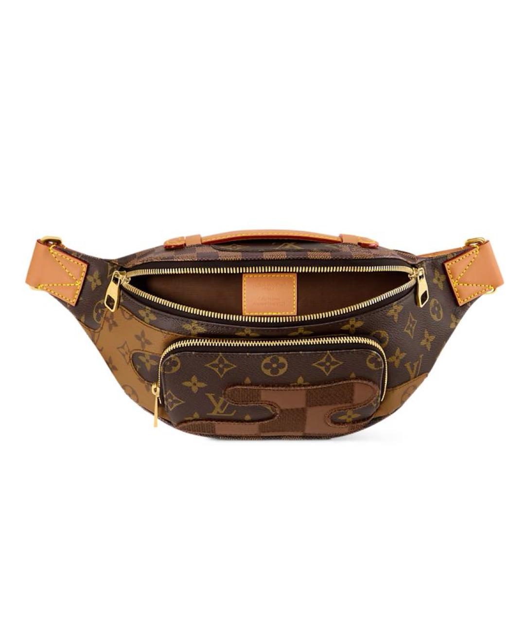 LOUIS VUITTON Коричневая кожаная барсетка, фото 3