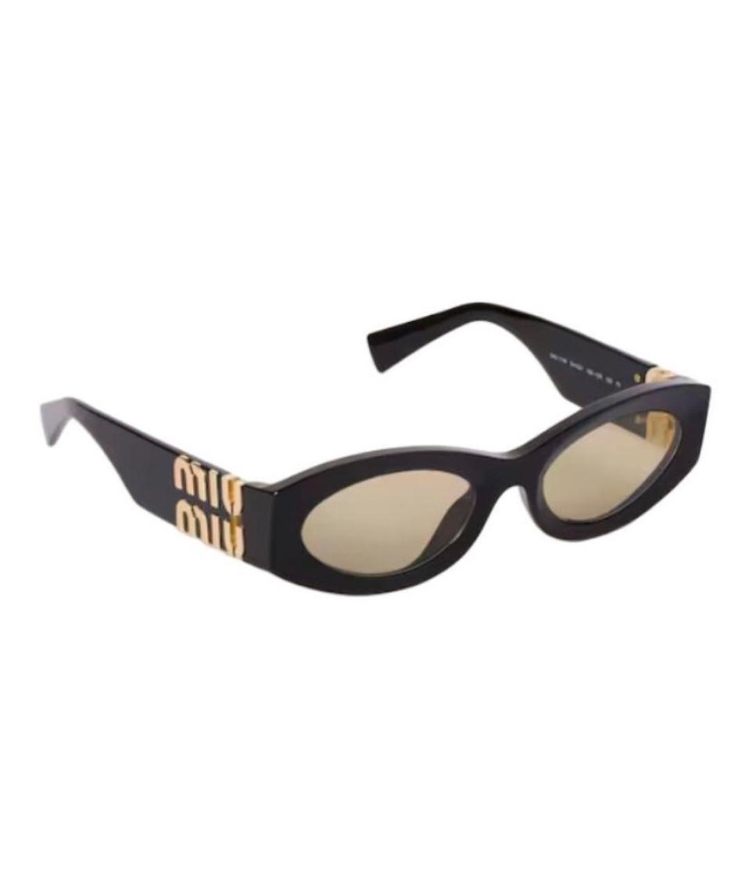 MIU MIU Черные пластиковые солнцезащитные очки, фото 2