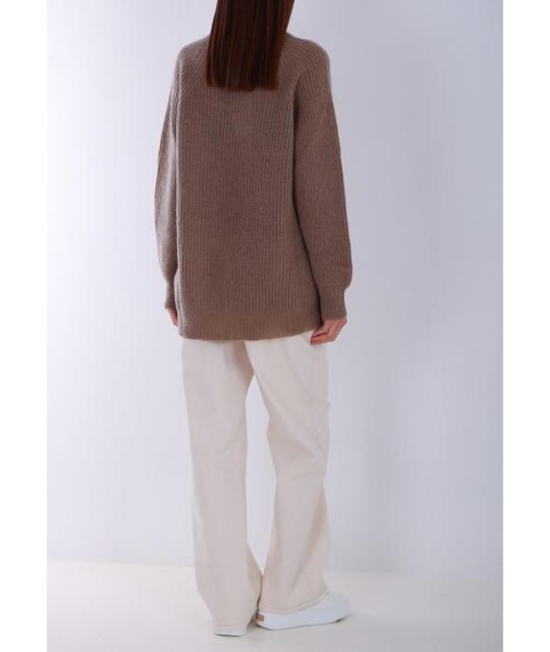MAX MARA Бежевый шерстяной джемпер / свитер, фото 8