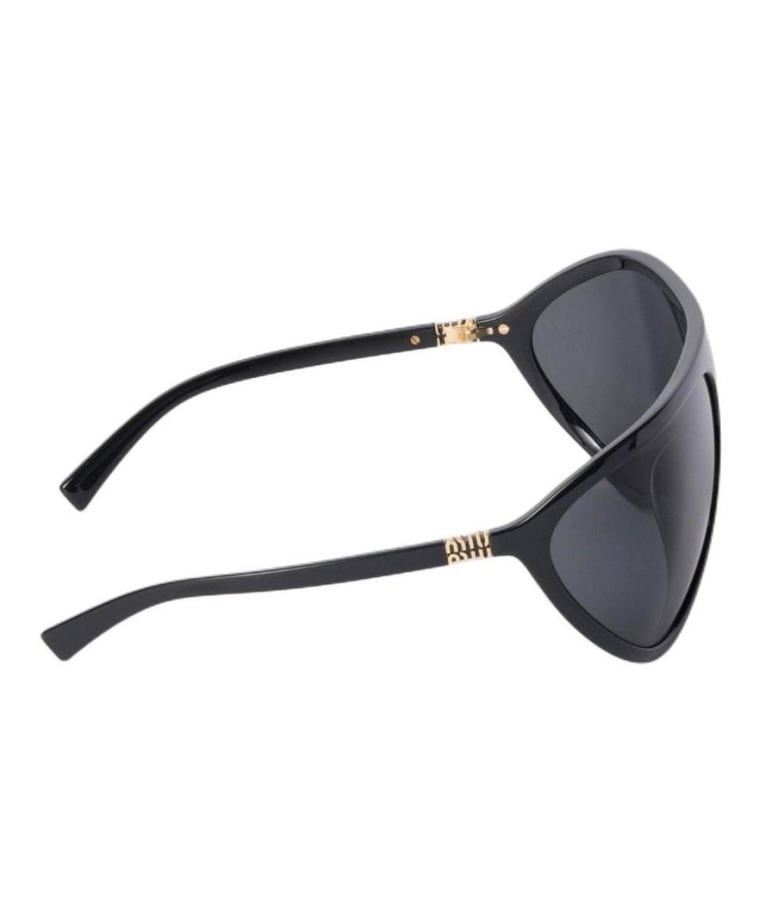 MIU MIU Черные пластиковые солнцезащитные очки, фото 3