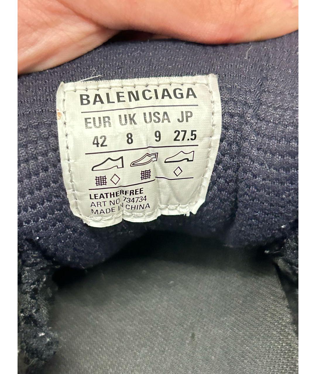 BALENCIAGA Черные низкие кроссовки / кеды, фото 5