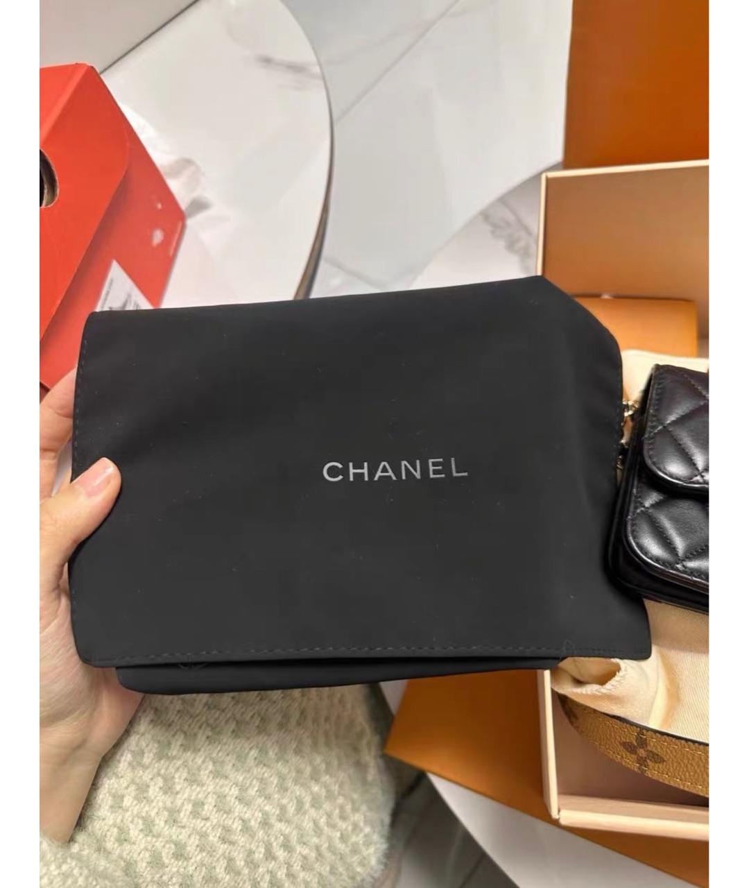 CHANEL Черная кожаная сумка через плечо, фото 8