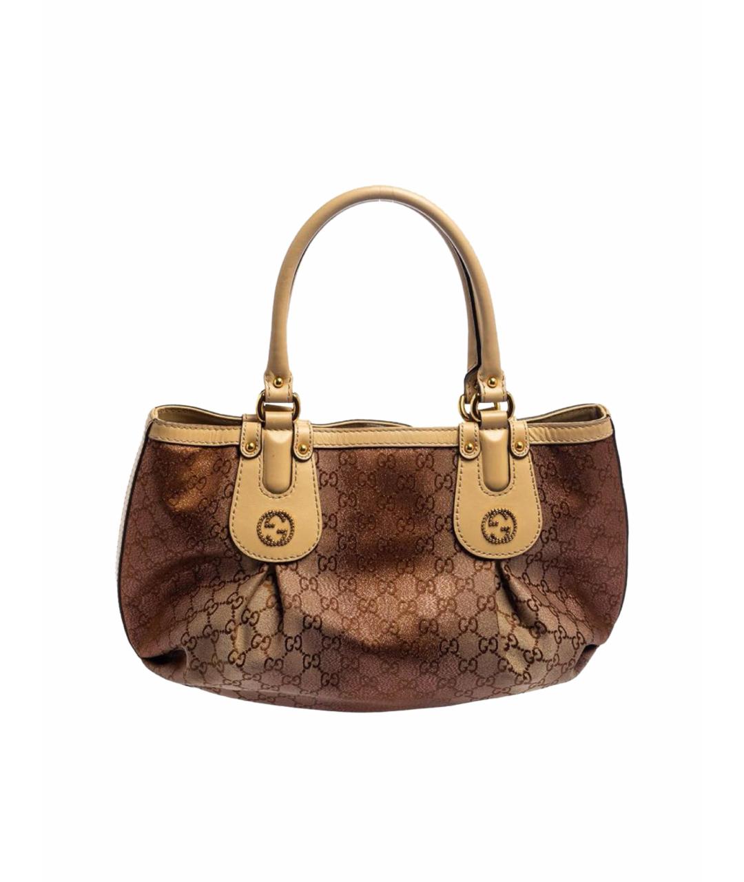 GUCCI Бежевая тканевая сумка тоут, фото 1