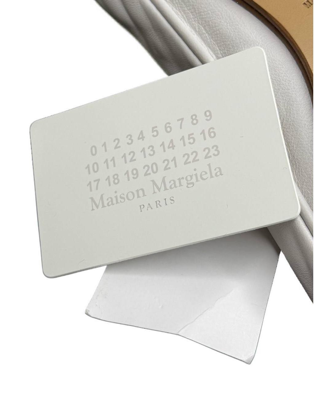 MAISON MARGIELA Белая кожаная сумка через плечо, фото 7
