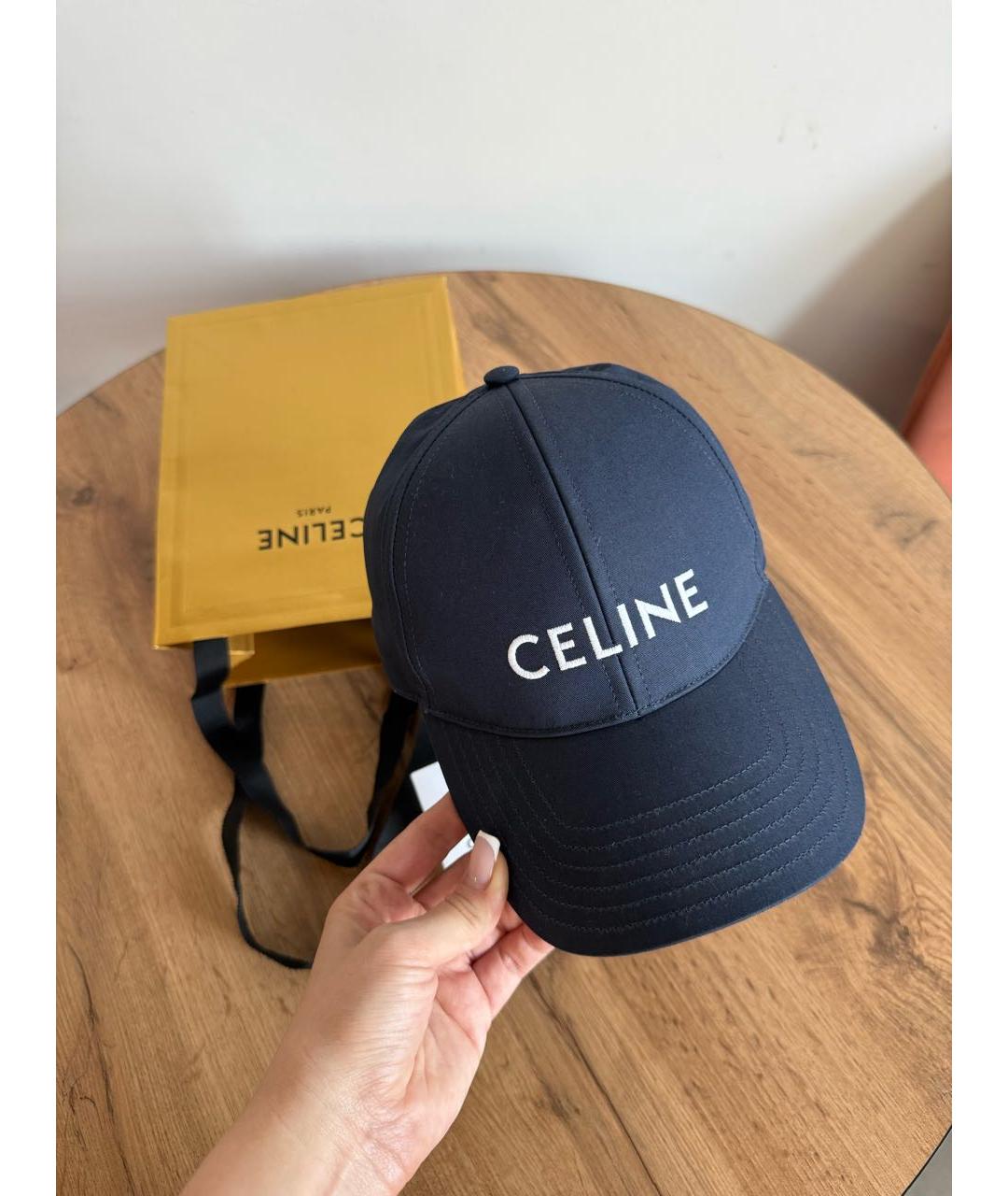 CELINE Темно-синяя хлопковая кепка, фото 2