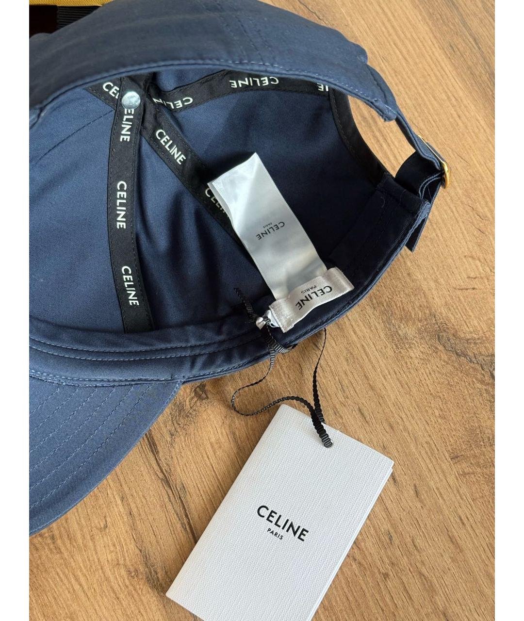 CELINE Темно-синяя хлопковая кепка, фото 4