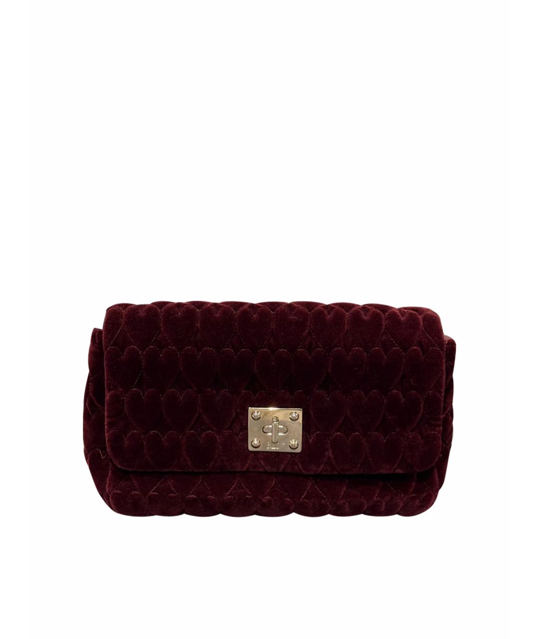 RED VALENTINO Бордовая тканевая сумка через плечо, фото 1