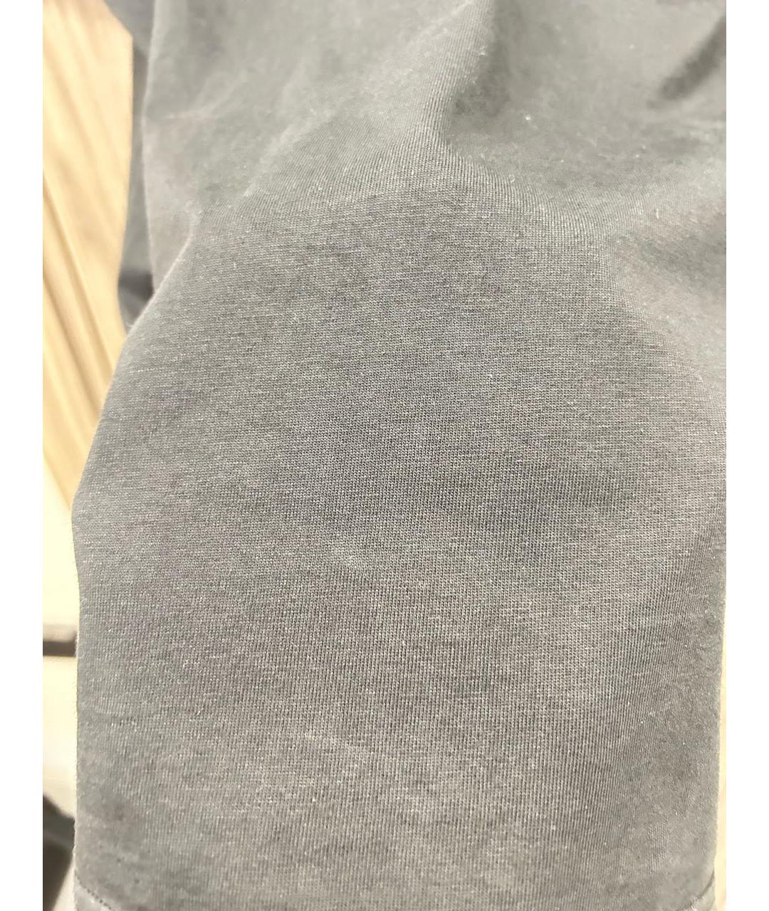 BALENCIAGA Антрацитовая хлопковая футболка, фото 4