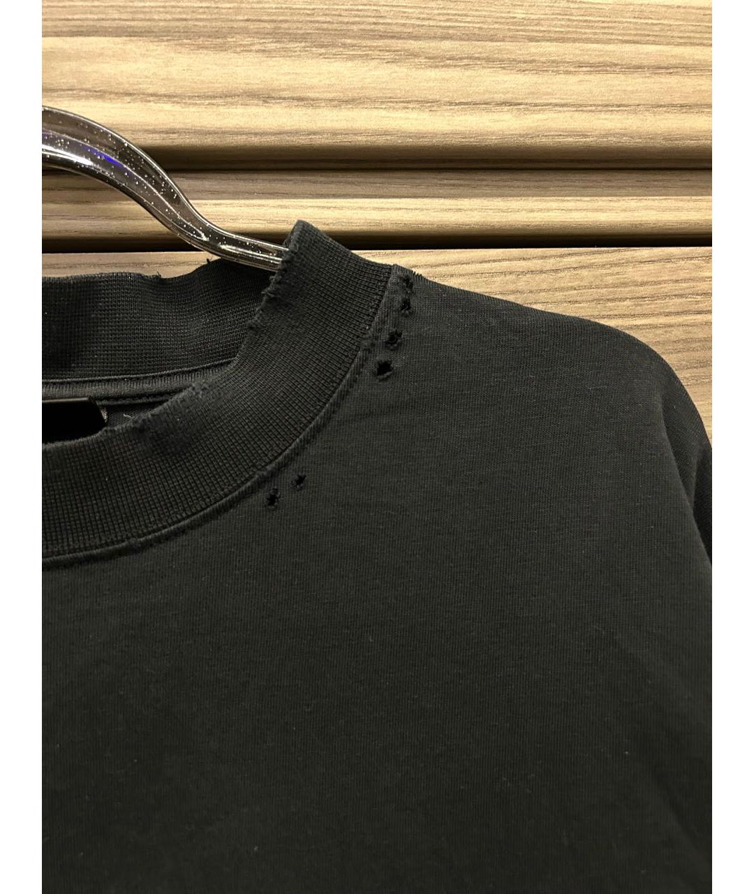 BALENCIAGA Антрацитовая хлопковая футболка, фото 8