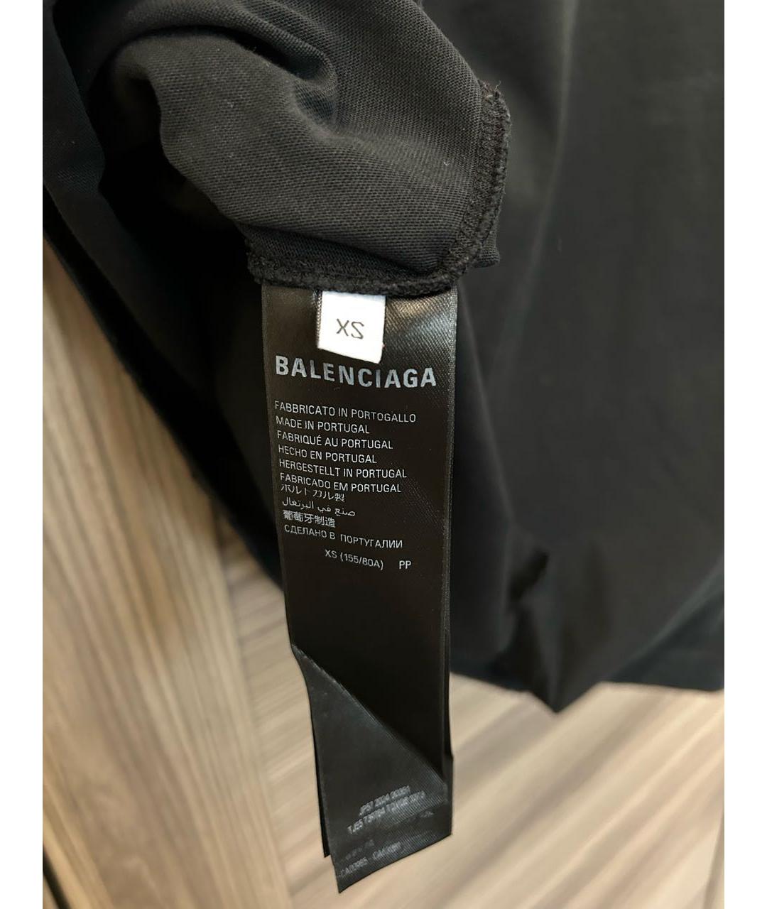 BALENCIAGA Антрацитовая хлопковая футболка, фото 6