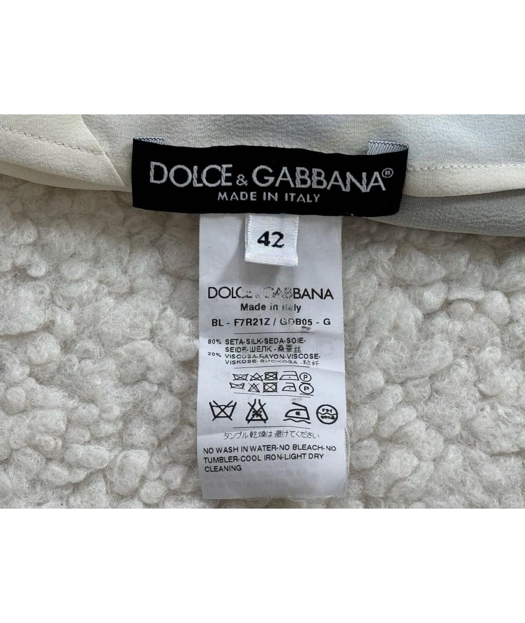 DOLCE&GABBANA Мульти шелковая блузы, фото 4