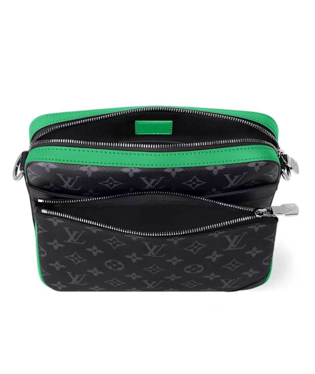 LOUIS VUITTON Черная кожаная сумка на плечо, фото 3