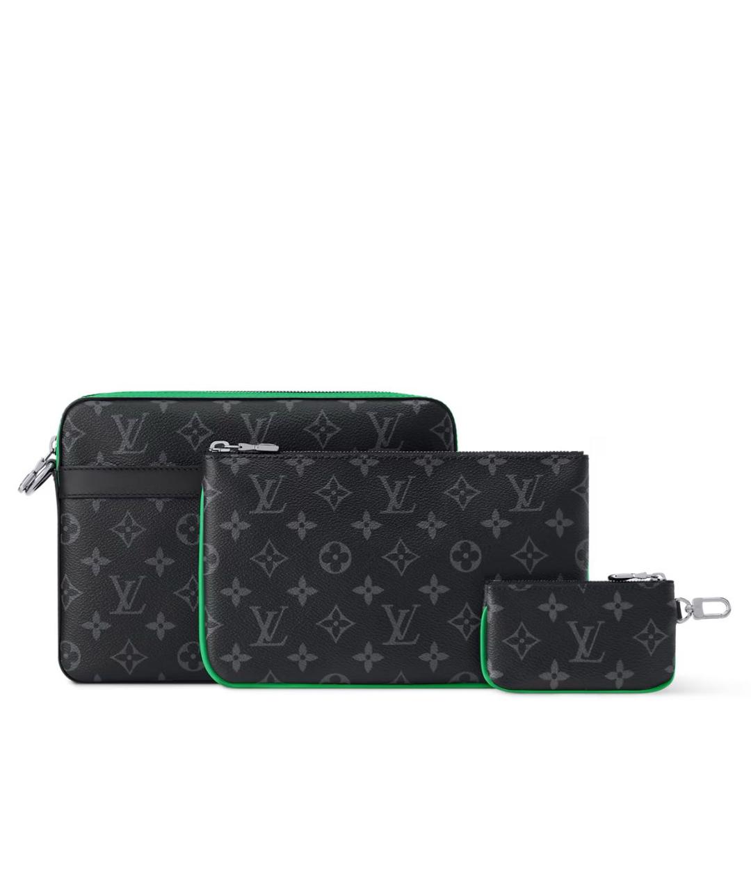 LOUIS VUITTON Черная кожаная сумка на плечо, фото 5
