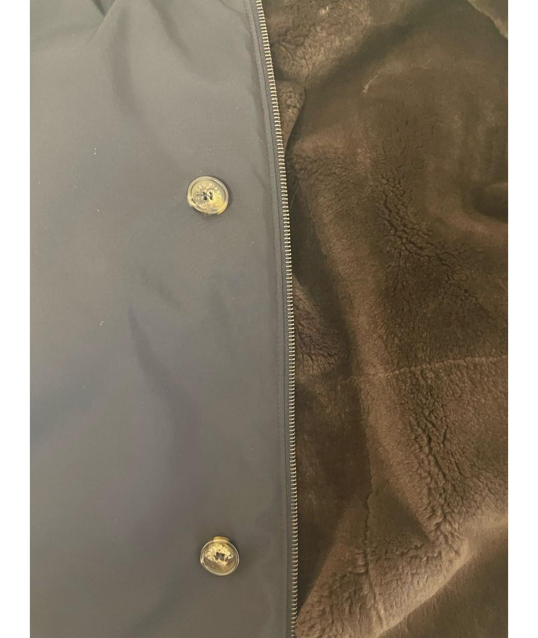 LORO PIANA Темно-синяя меховая куртка, фото 4